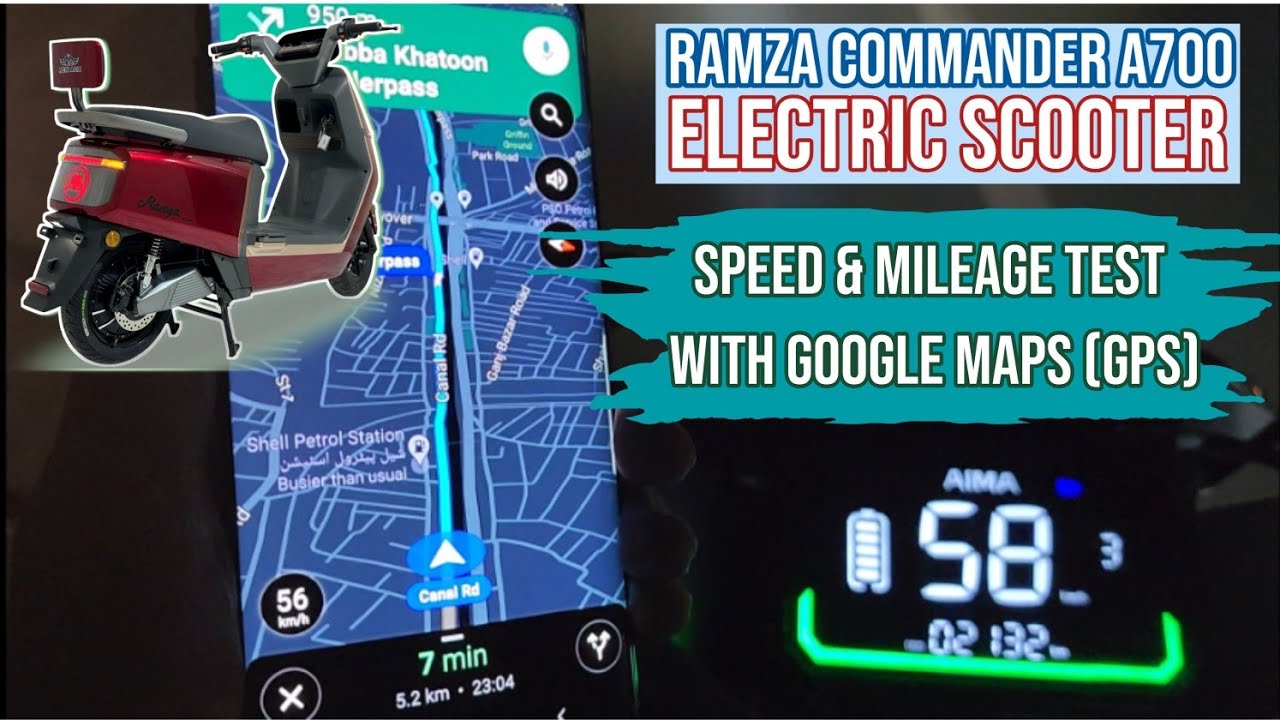 Ramza Aima Commander A700 Electric Scooter Speed And Mileage Test
