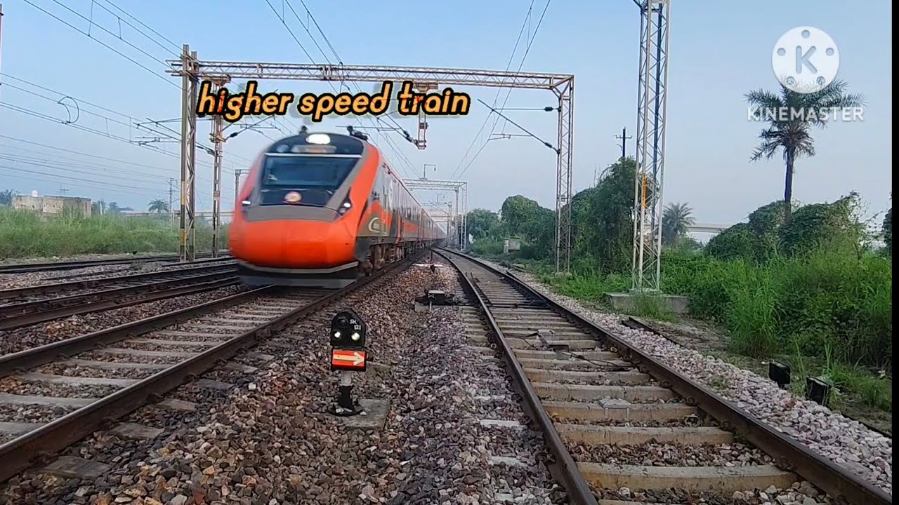 💥Vande Bharat highest speed train 🚂 crossing 🗿💀#Indian railway#video#trending #youtube #100k views 
