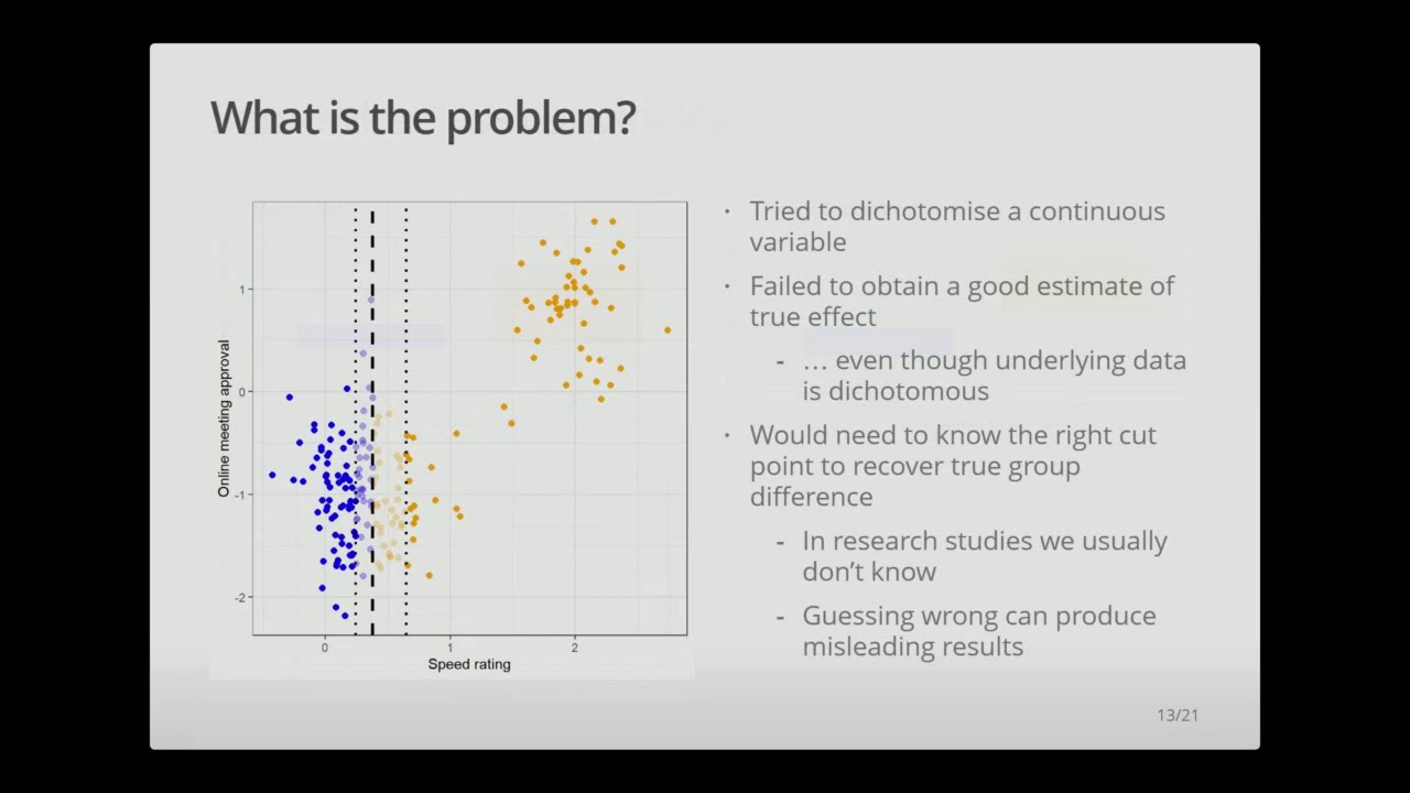 Now there are two of them! Why you shouldn't dichotomise your variables - Peter Humburg