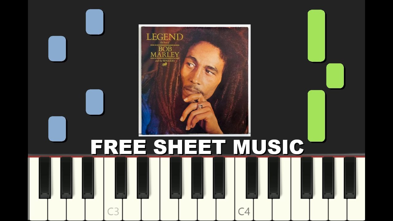 IS THIS LOVE by Bob Marley, 1978, Piano Tutorial with free Sheet Music (pdf)