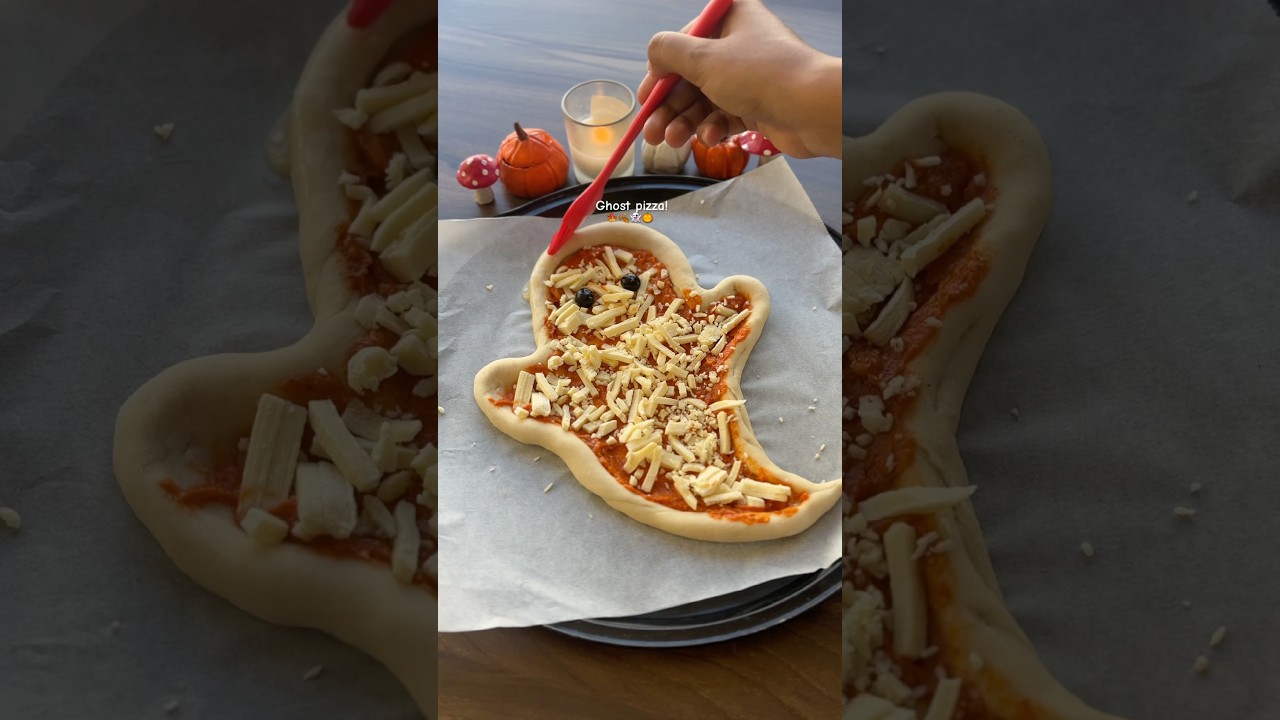 👻🍕 pizza! #cooking#youtubeshorts#shorts #food #halloweensnack #halloween#spookyseason