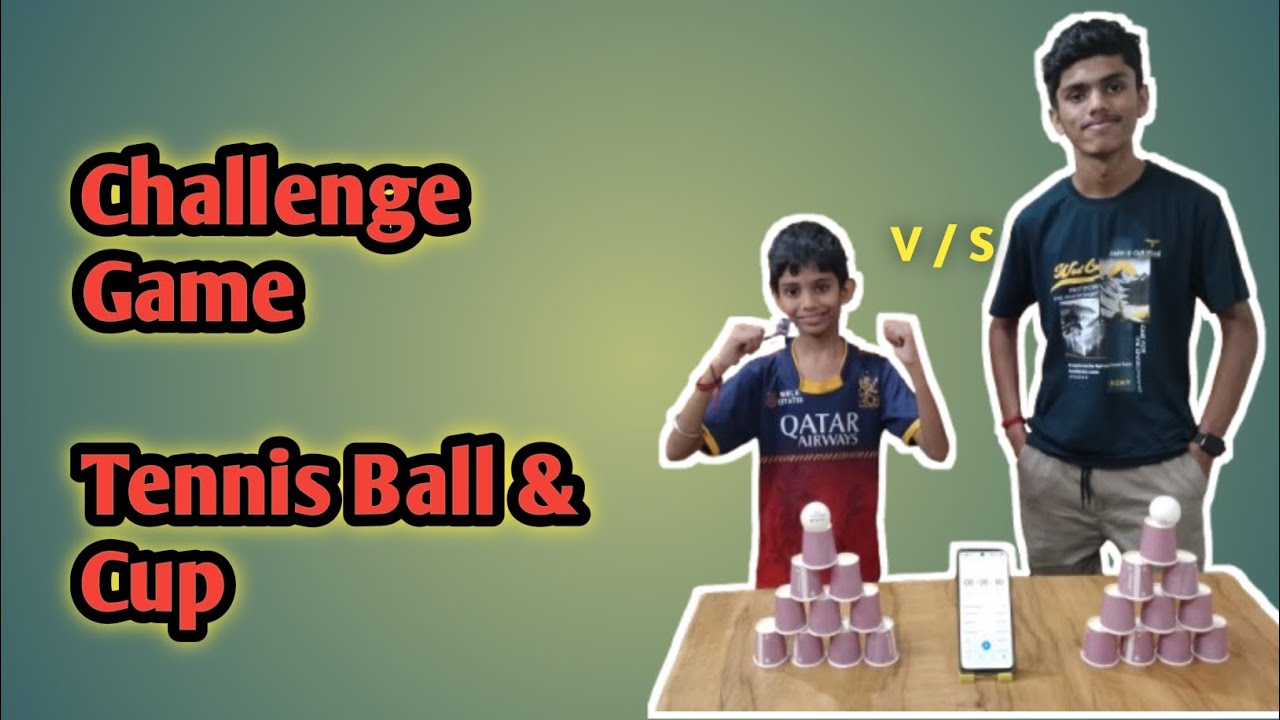 Challenge Game Ball & Cup playing With Family 