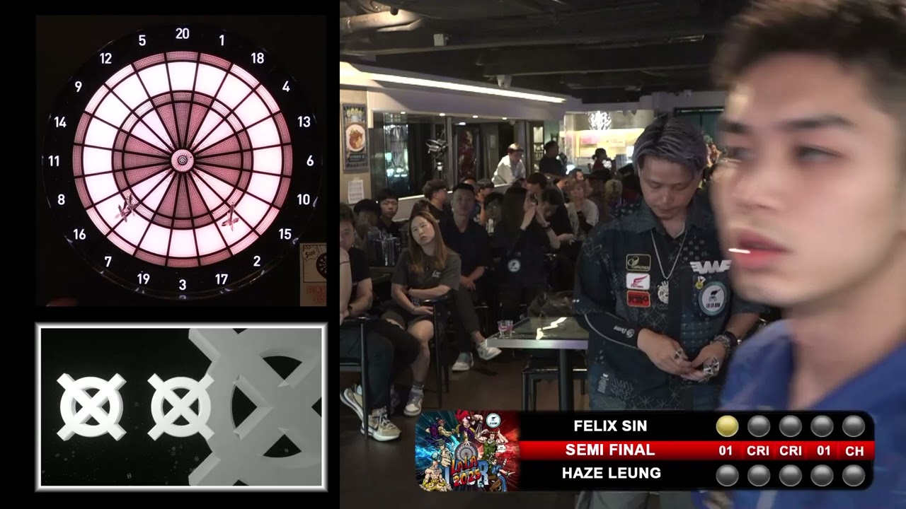 LALA TOUR 2025 STAGE 1 BEST 4 FELIX SIN VS HAZE LEUNG #lalabar  #lalatour  #飛鏢  #4強對決