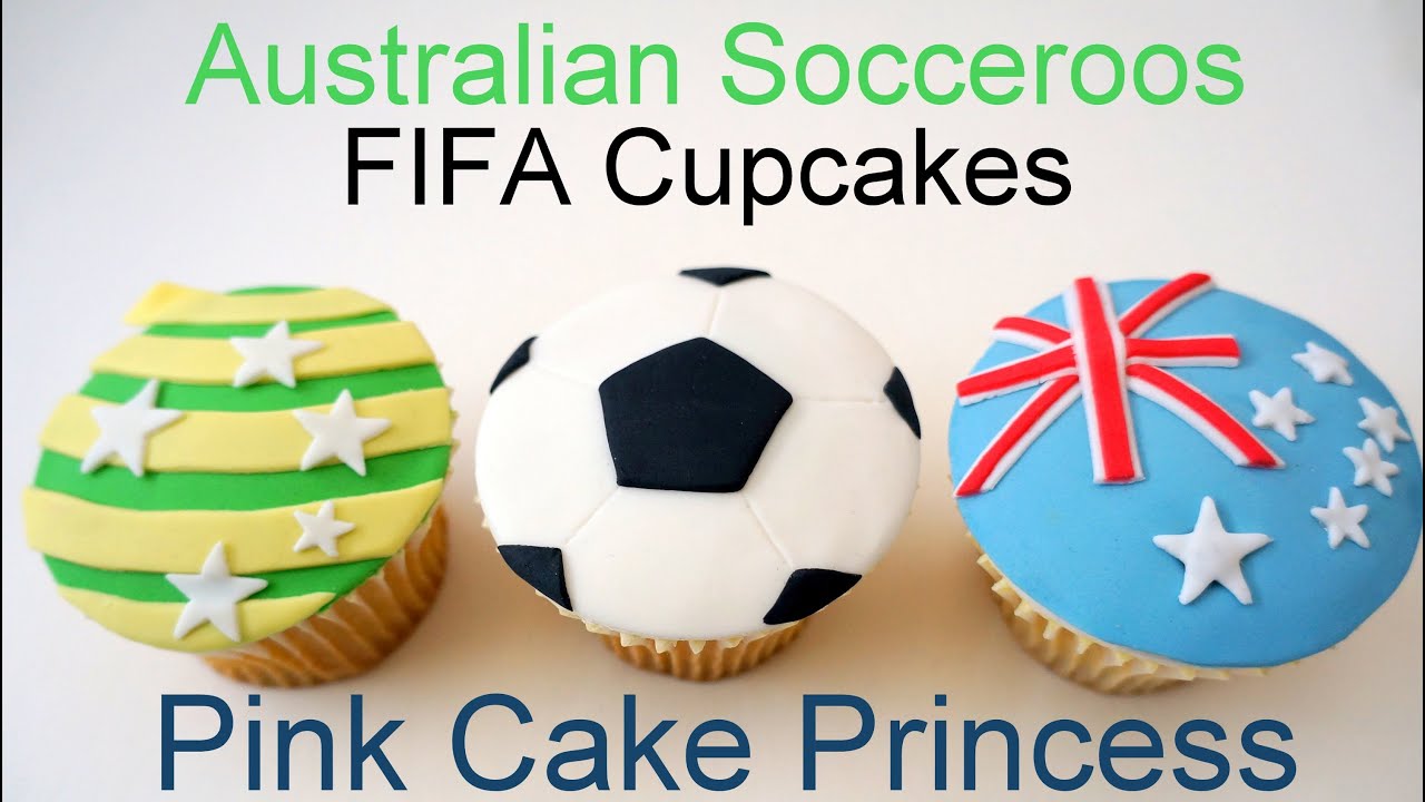 2014 FIFA World Cup Socceroos & Soccer Ball Cupcakes 4 Tim Cahill by Pink Cake Princess - how to