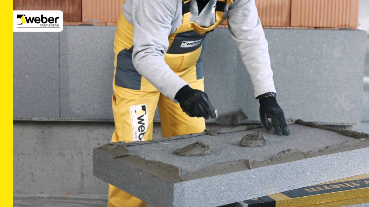 Cum să aplici adezivul pentru sisteme de izolaţie termică weber P39 max2