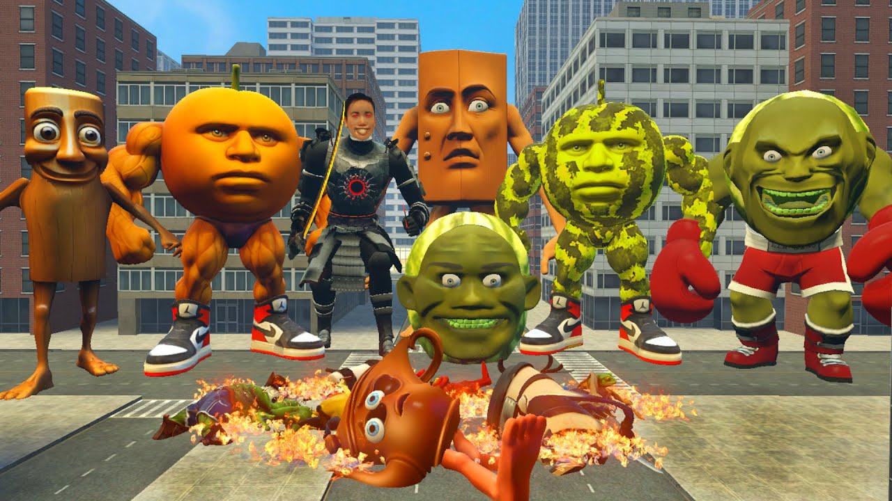 All Lin Gang Melon Monsters and Tung Tung Tung Sahur and Brainrot Memes Attack Me in Garry's Mod !