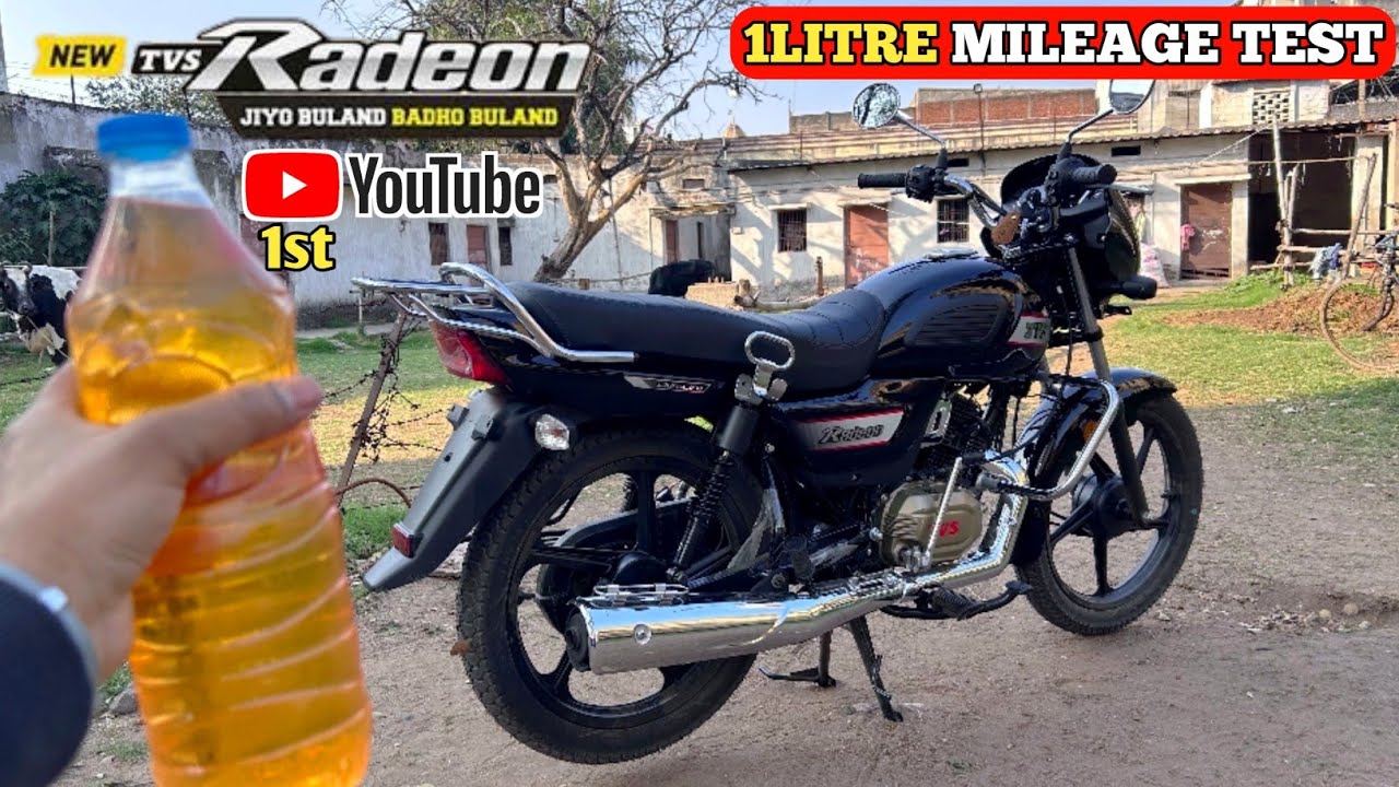 2024 New Model TVS Radeon : 1 Litre Mileage Test | it's Shocking !!!