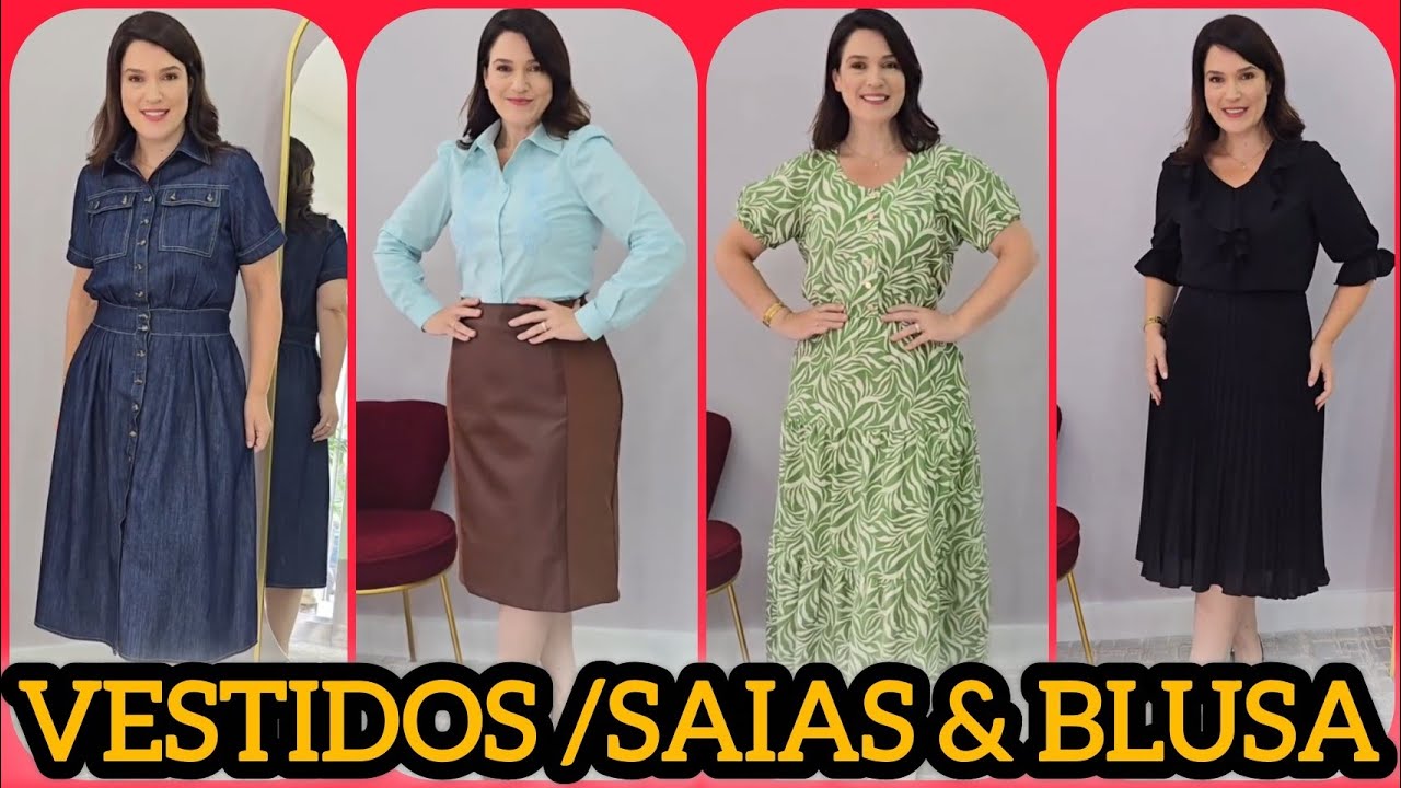 VESTIDOS/SAIAS &BLUSAS 🇧🇷 PROVADOR FASHION COM RENATA CASTANHEIRA 🌹 ✨ #vestidos #moda #modamodesta 