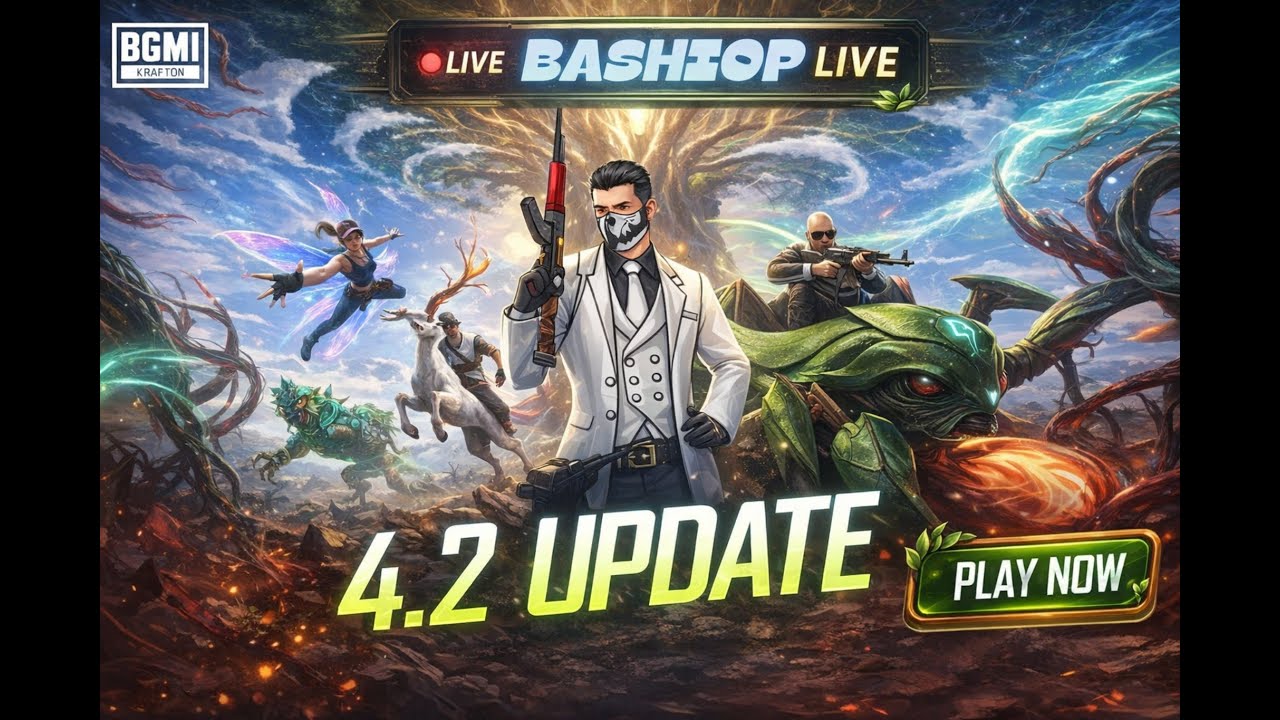New update 4.2 is here❤️⚡️ BashiOp❤️ 🚀 welcome to all ❤️#bgmi #bgmilive #livegaming #roommatch #bgmi
