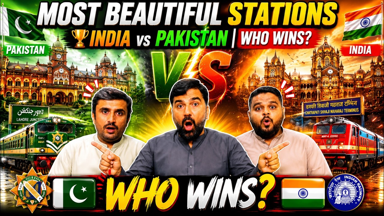 Pakistan vs India&rsquo;s Most Beautiful Railway Stations | Stunning Designs | Ultimate Railway Comparison