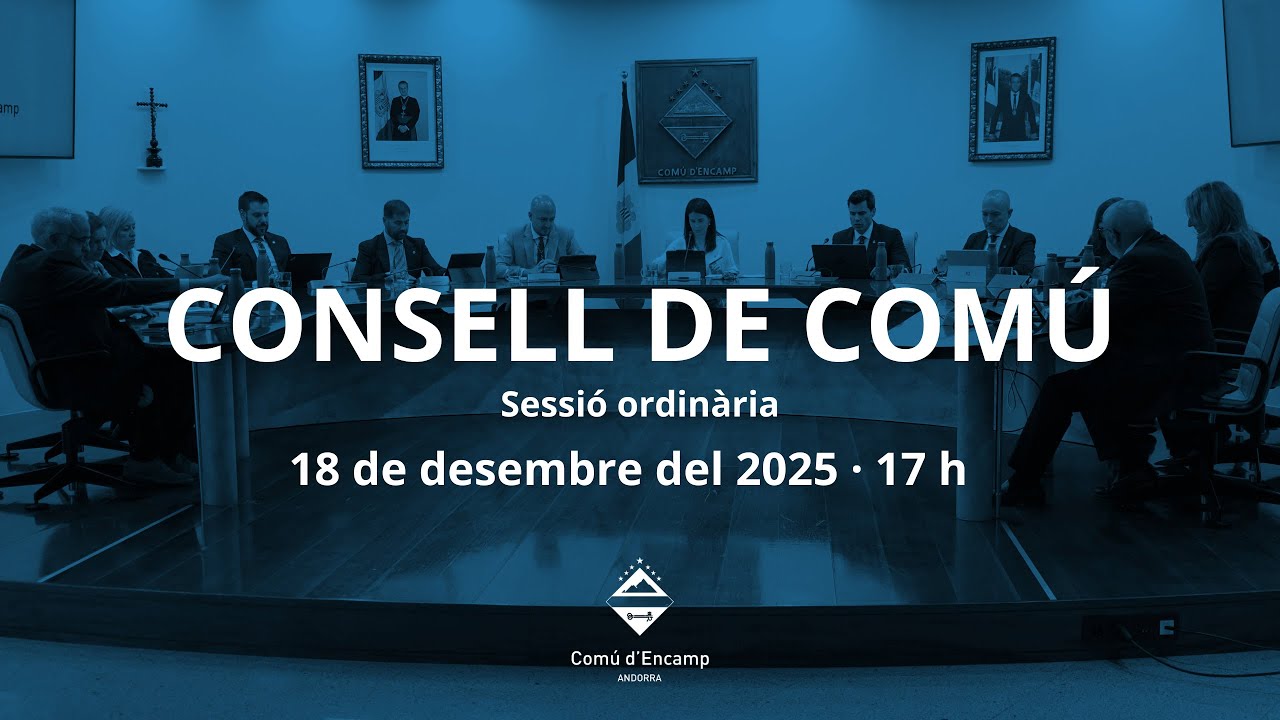 Consell de Comú · Sessió ordinària · 18 de desembre del 2025