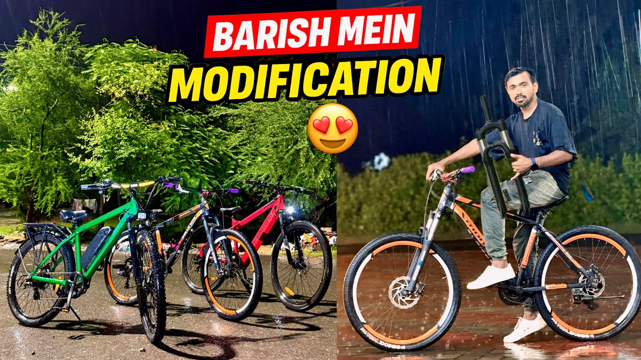 Pura Din Barish Phir Bhi Nikal Gaye Cycle Modification Ke Liye! 🌧️🚴‍♂️