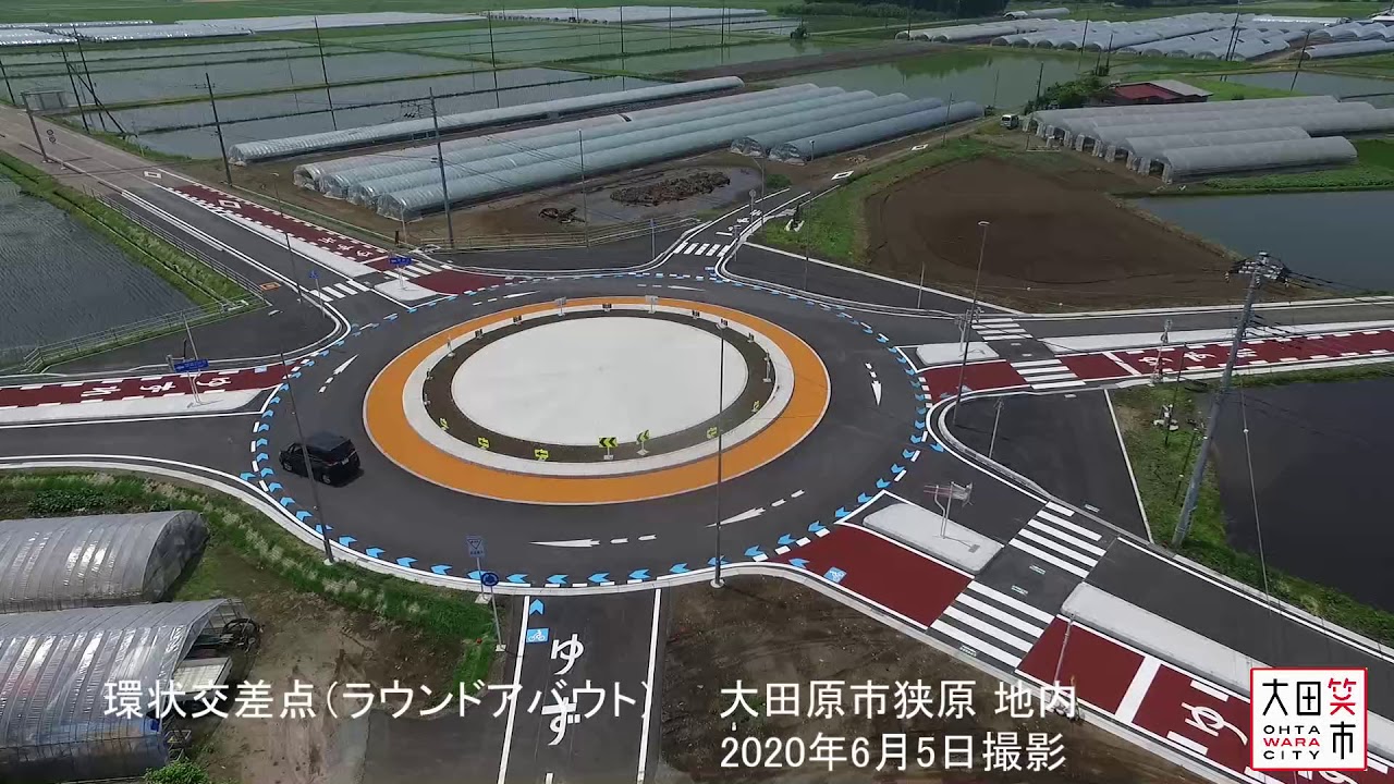 【大田原市】環状交差点ラウンドアバウト【ドローン】