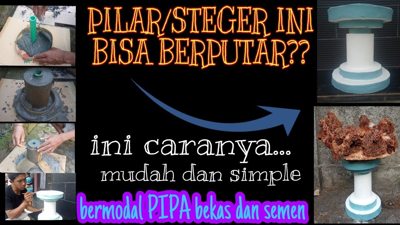 Cara mudah membuat PILAR bonsai PUTAR dengan alat sederhana||tremer buatan sendiri