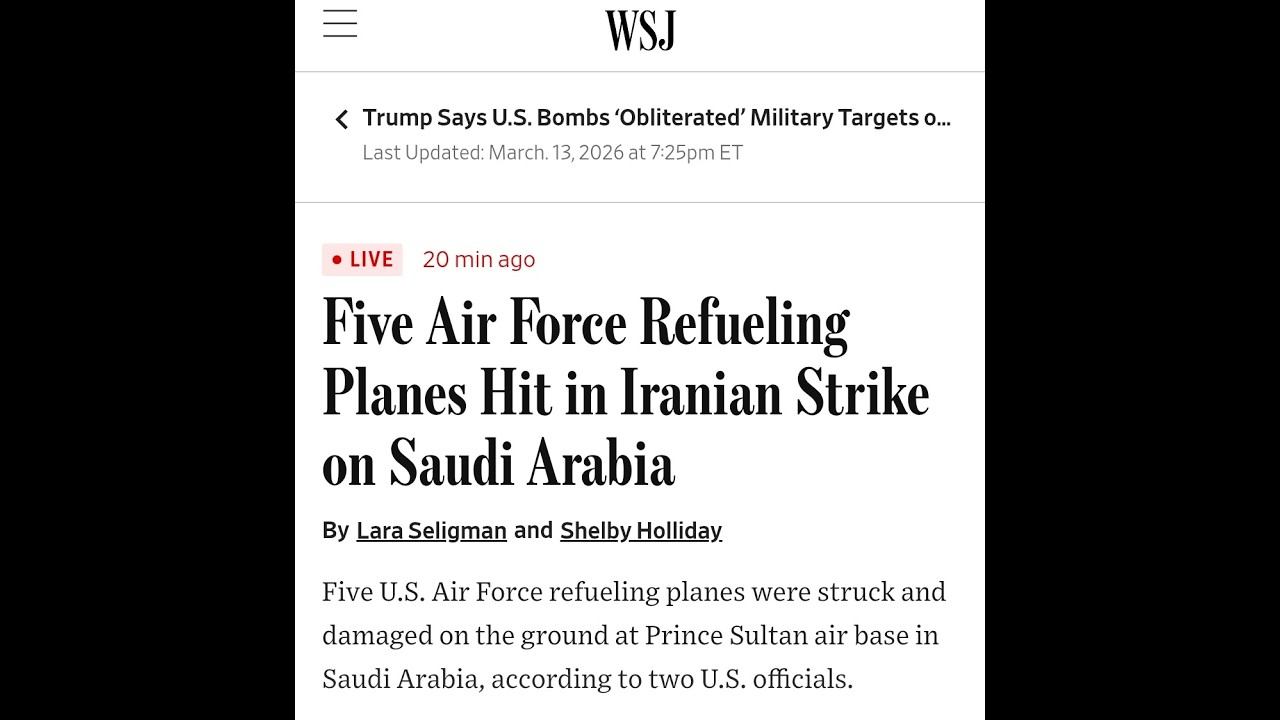 Five KC-135 Tankers Damaged After Iranian Missile Strike in Saudi Arabia: US Officials Confirm