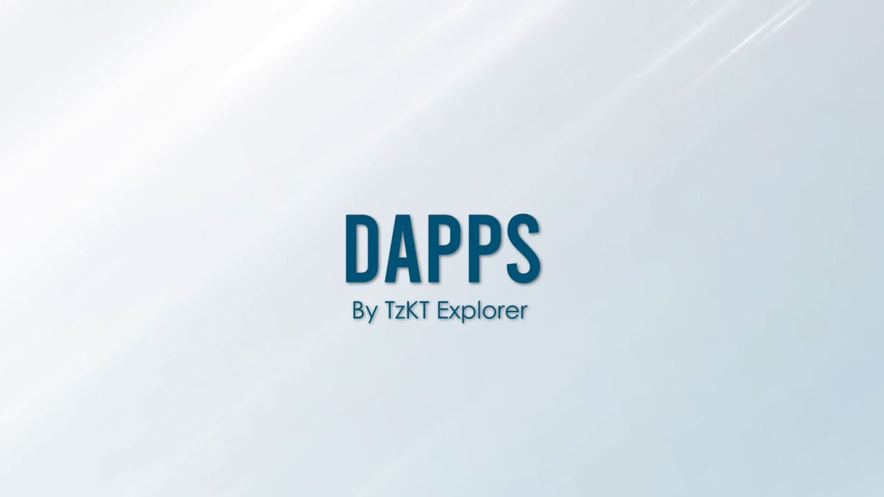 Tezos DAPPs by TzKT Explorer. A short review of the major update for Tezos blockchain explorer
