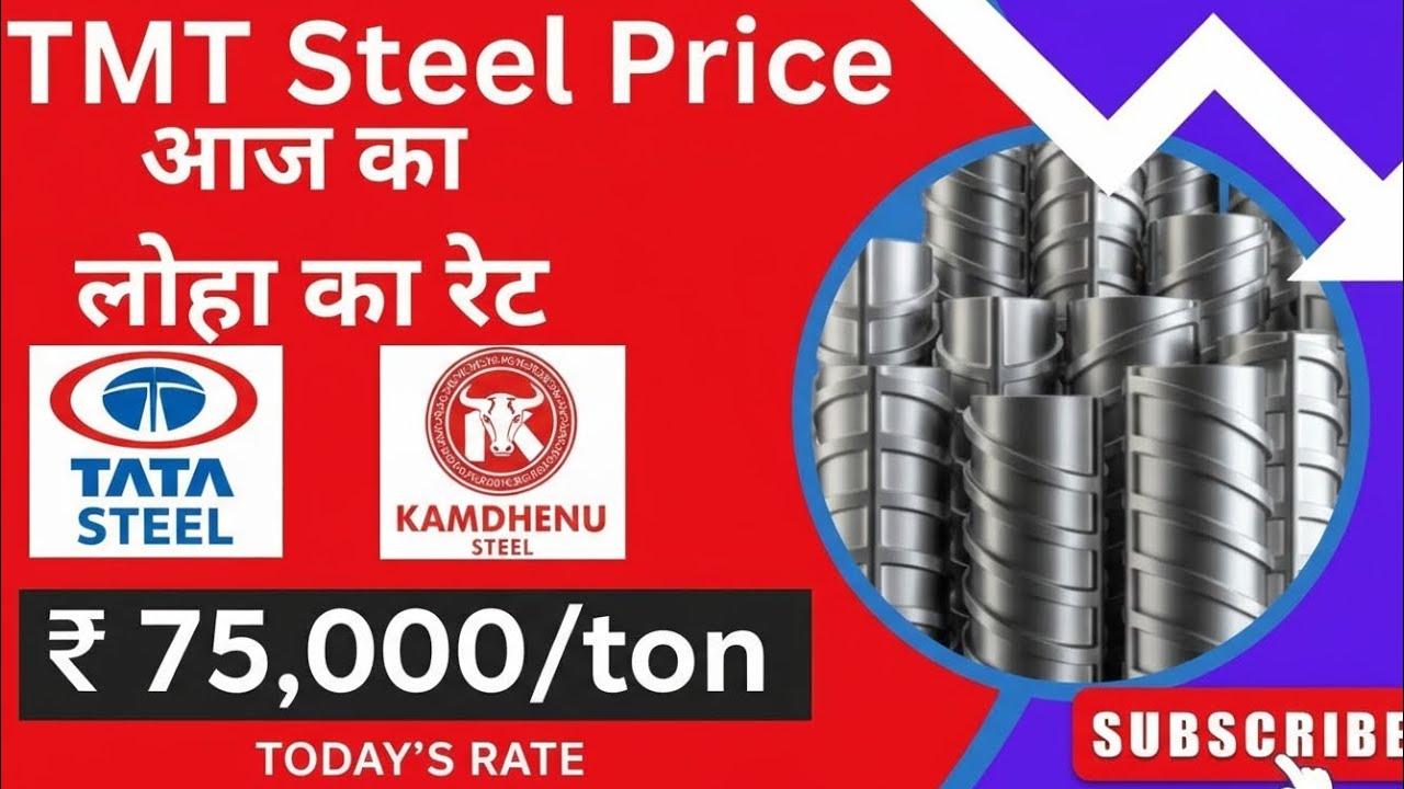 TMT Steel Price ⁉️Aaj Ka Lohe Ka Rate  ⏬ Tata Steel vs Kamdhenu Comparison By Buildmakaan 