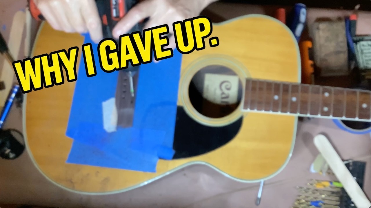 I’m Calling It: Why I Finally Gave Up On This Guitar Repair (for now). (sorry the blurry portion)