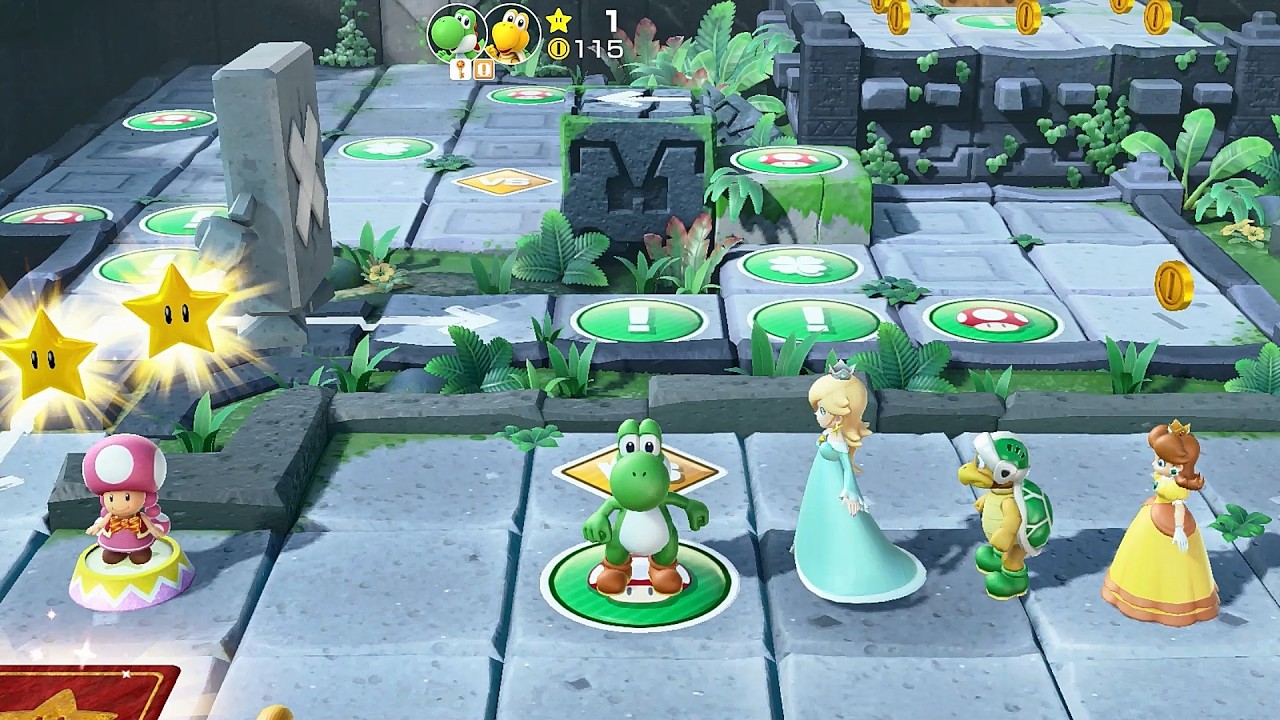 Super Mario Party Partner Party #2701 Domino Ruins Yoshi & Koopa Troopa vs Diddy Kong & Dry Bones