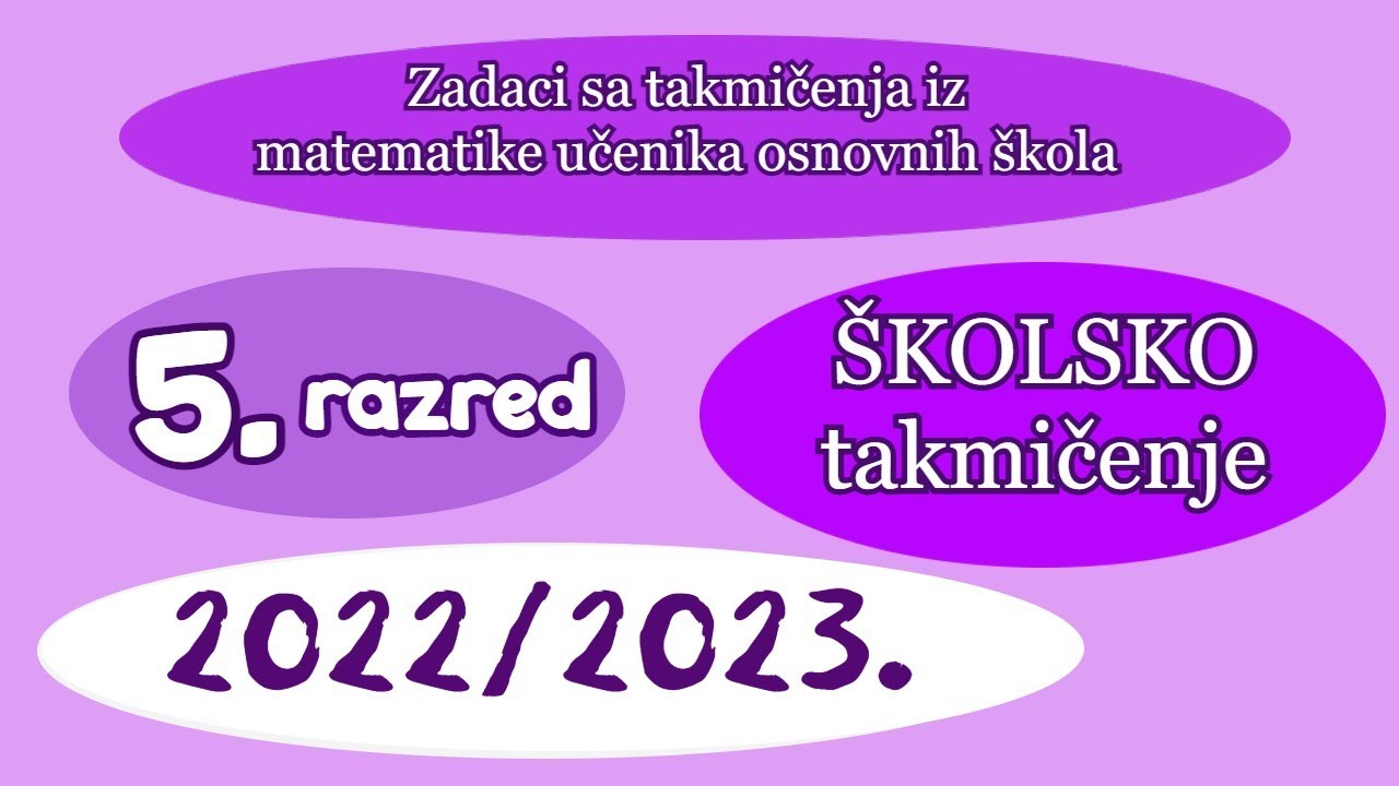 Školsko takmičenje 2023. - Peti razred