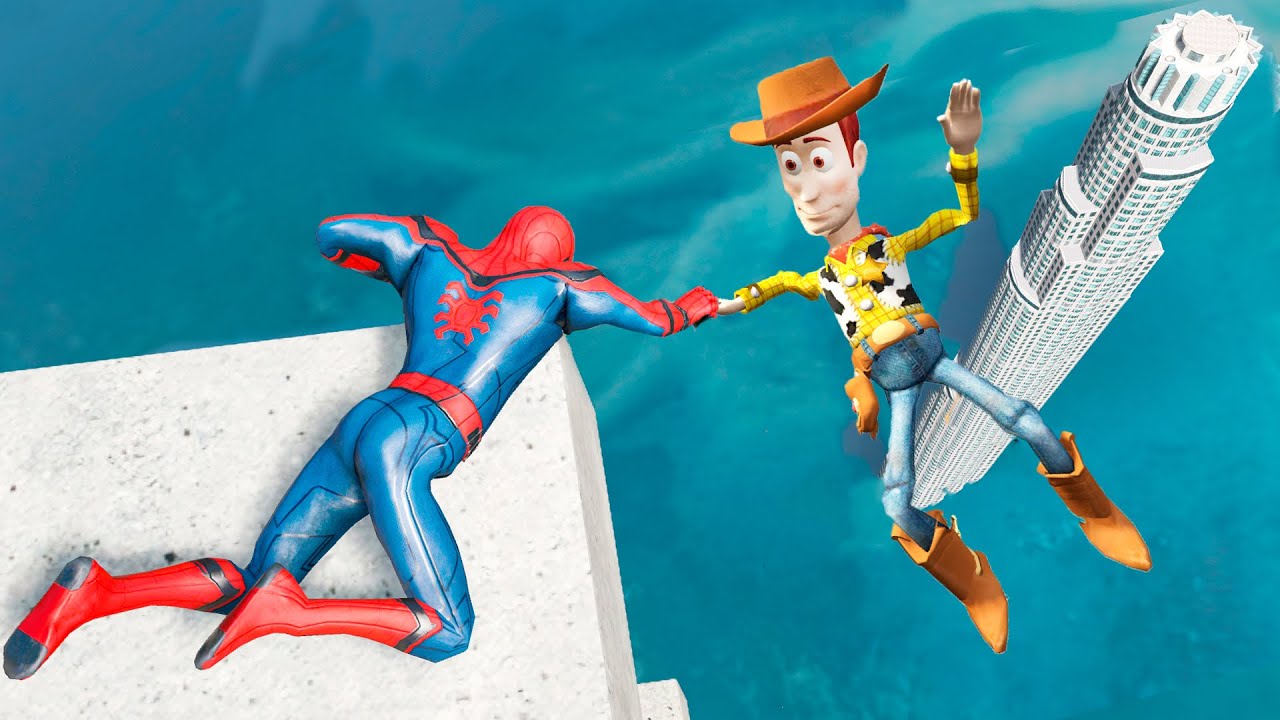 GTA 5 Epic Spiderman vs Woody Ragdolls Ep.4 (Euphoria Physics)
