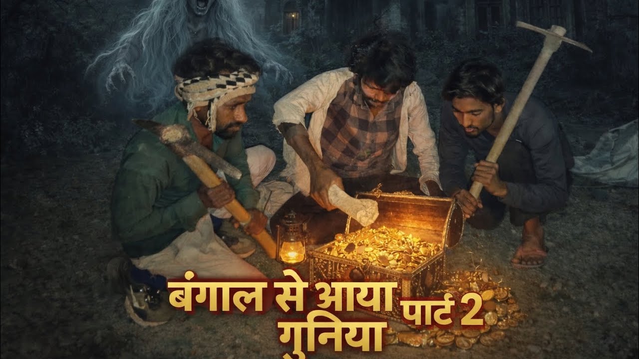 खजाने का सपना।।बंगाल से आया गुनिया ( पार्ट)2 की कहानी!! भूतों की हवेली।। खजाने का रहस्य।। Ful video
