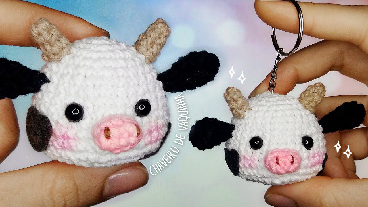 Брелок корова крючком 🐮 | амигуруми коровой