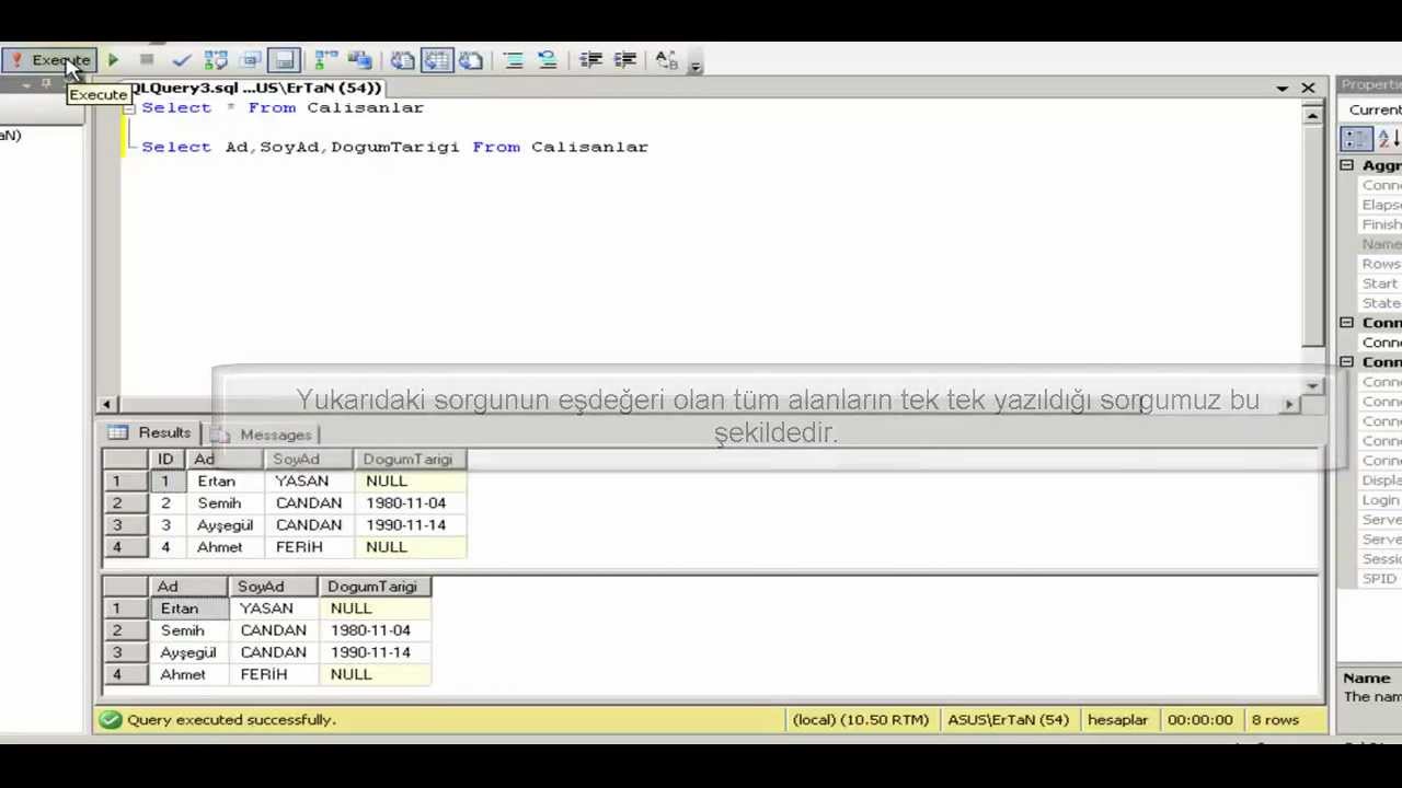 SQL SELECT Komutu