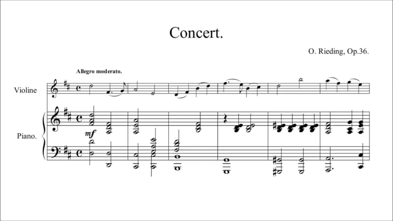 Oskar Rieding, Violin Concerto op. 36, scored and played by Finale 25