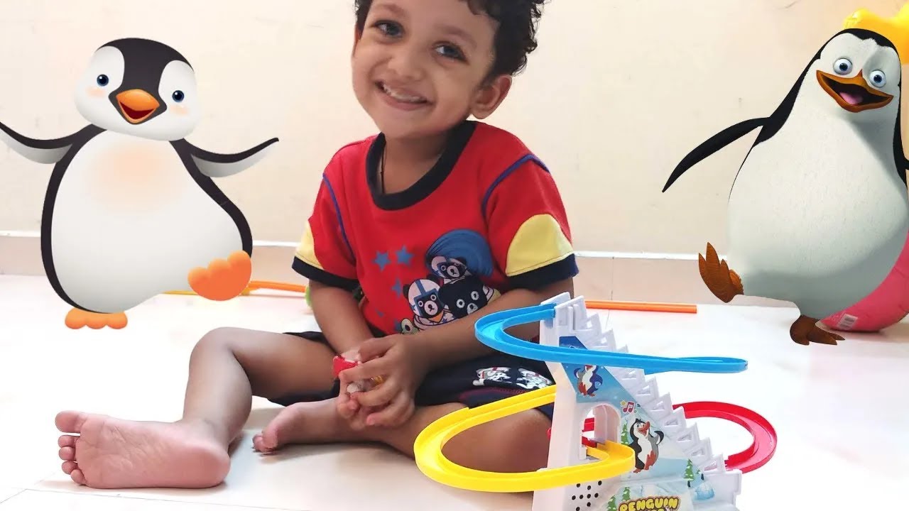Cucudu Play with Penguin race toy for kids | Funny toys unboxing | Toy video for kids - Cucudus toys