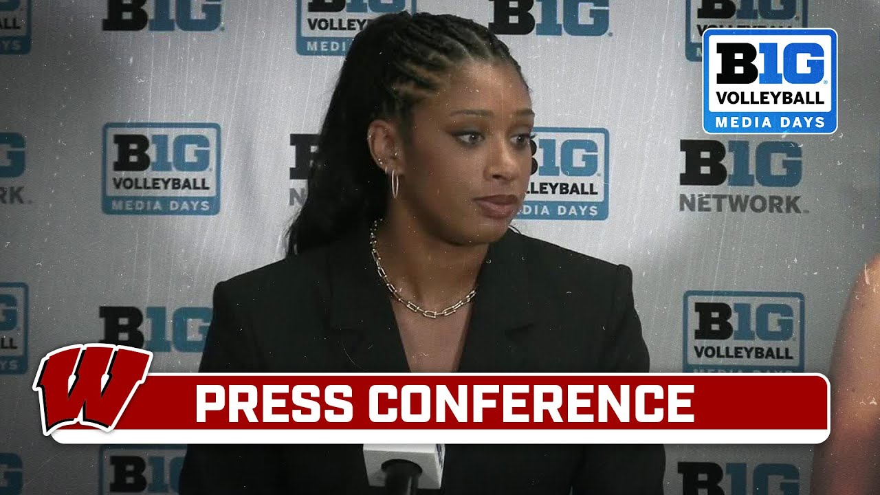 Wisconsin Press Conference | Kelly Sheffield, Carter Booth & Mimi Colyer | B1G Volleyball Media Days