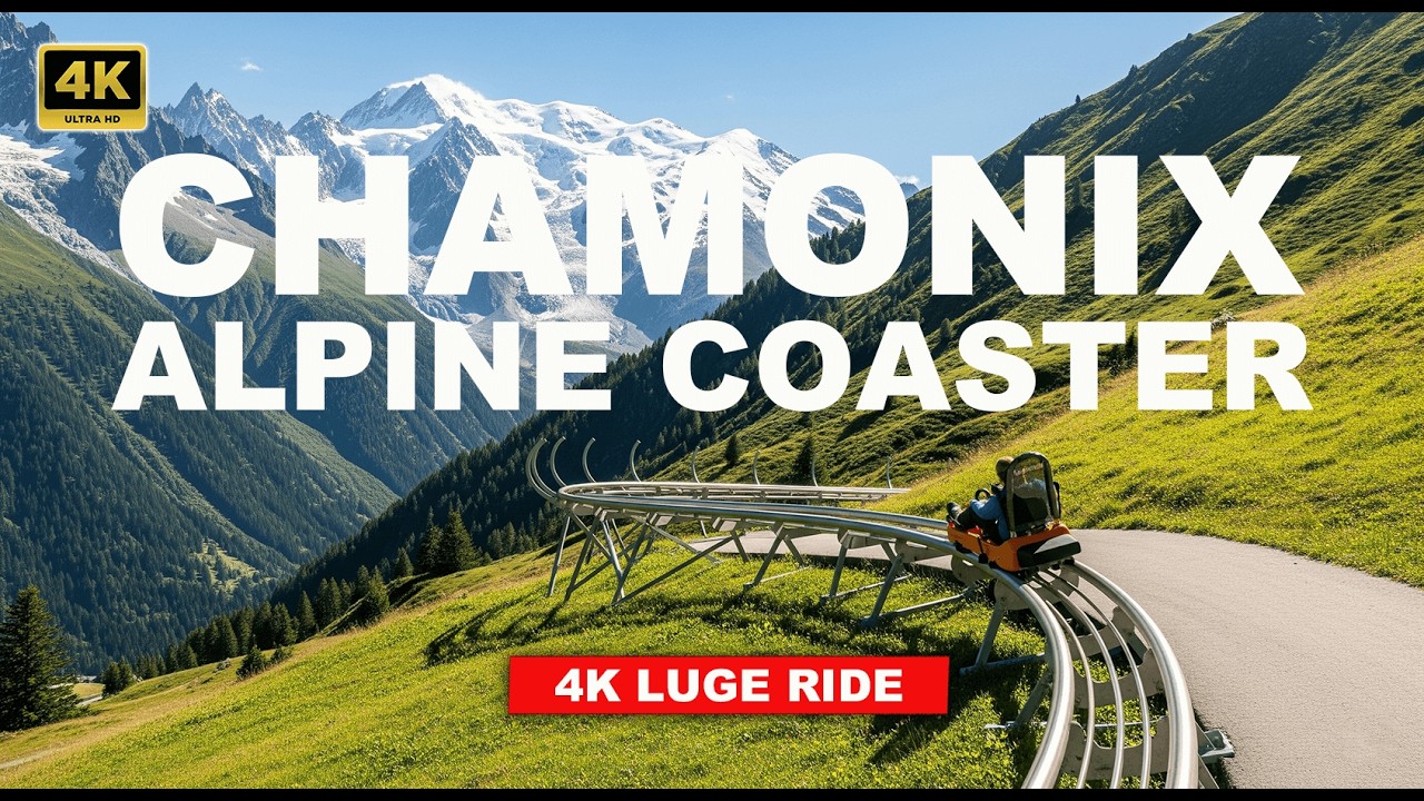🇫🇷4K🇫🇷 Альпийские горки в Шамони! 🎢 Спуск на санках у подножия Монблана