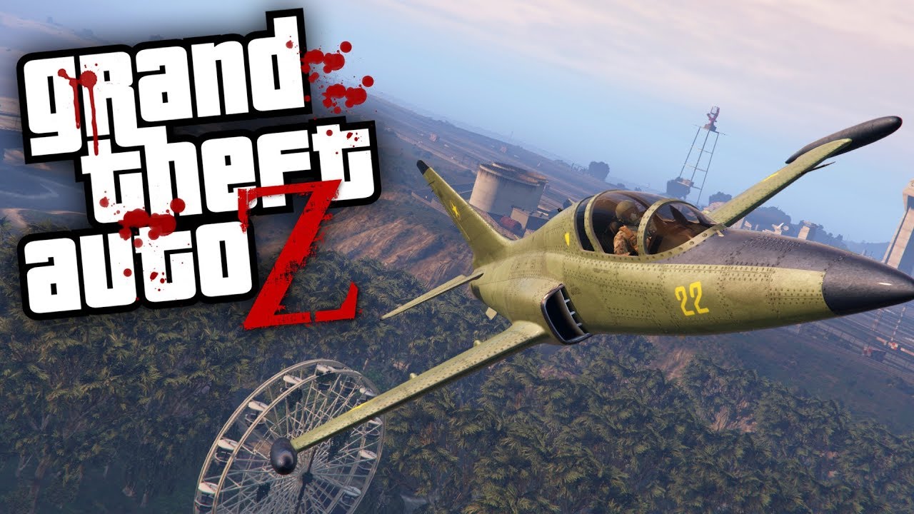 GTA V ZOMBIES - Rolê de JATO sobre o PÂNTANO e novos amigos | S03E38 GTA 5 MOD Survival Zombie