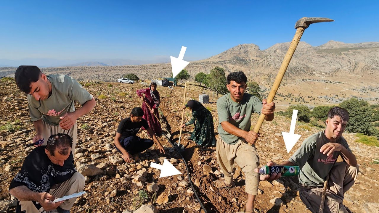 🏔️ Nomadic Family Builds a Cool Summer Shelter & Cares for Baby Goats 🐐