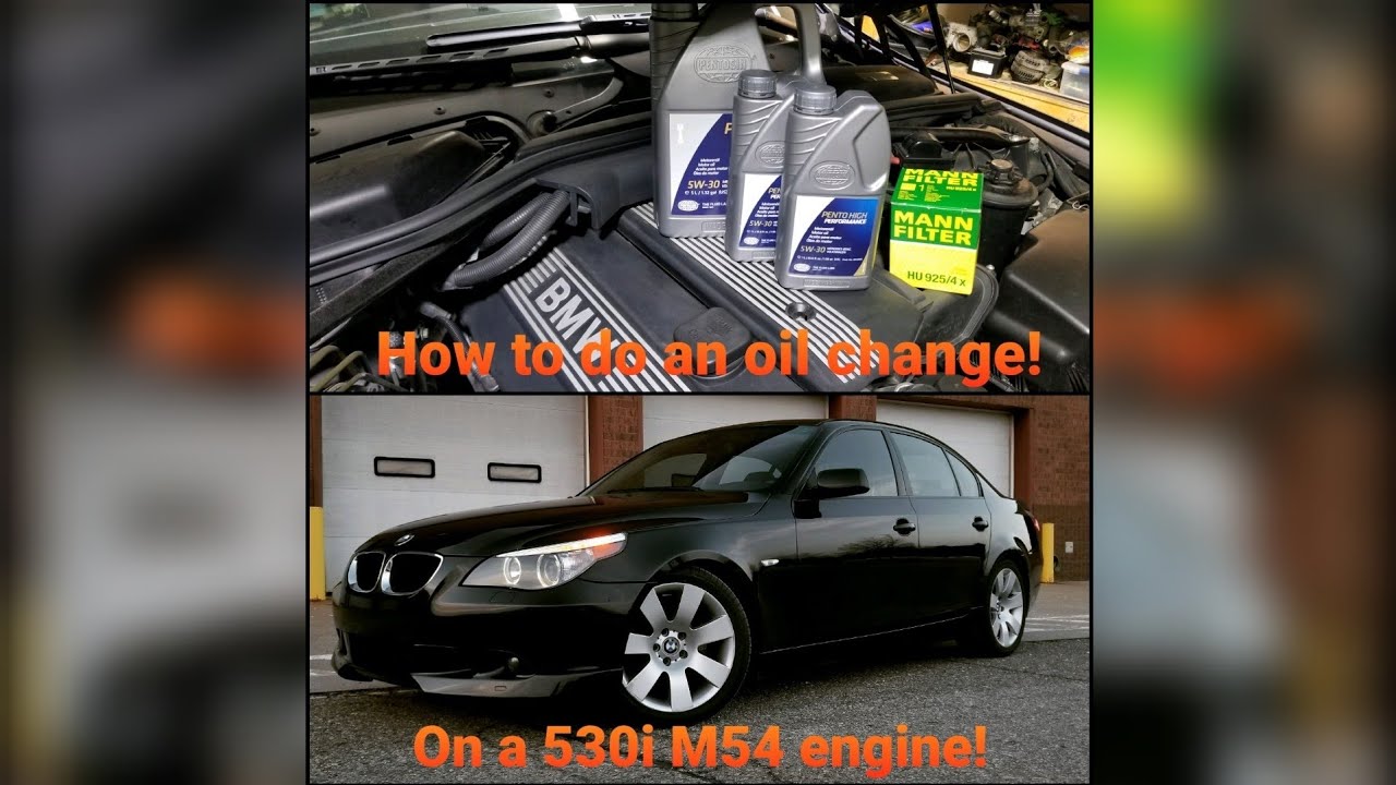 Как заменить масло на BMW E60 520i 525i 530i с двигателем M54!!