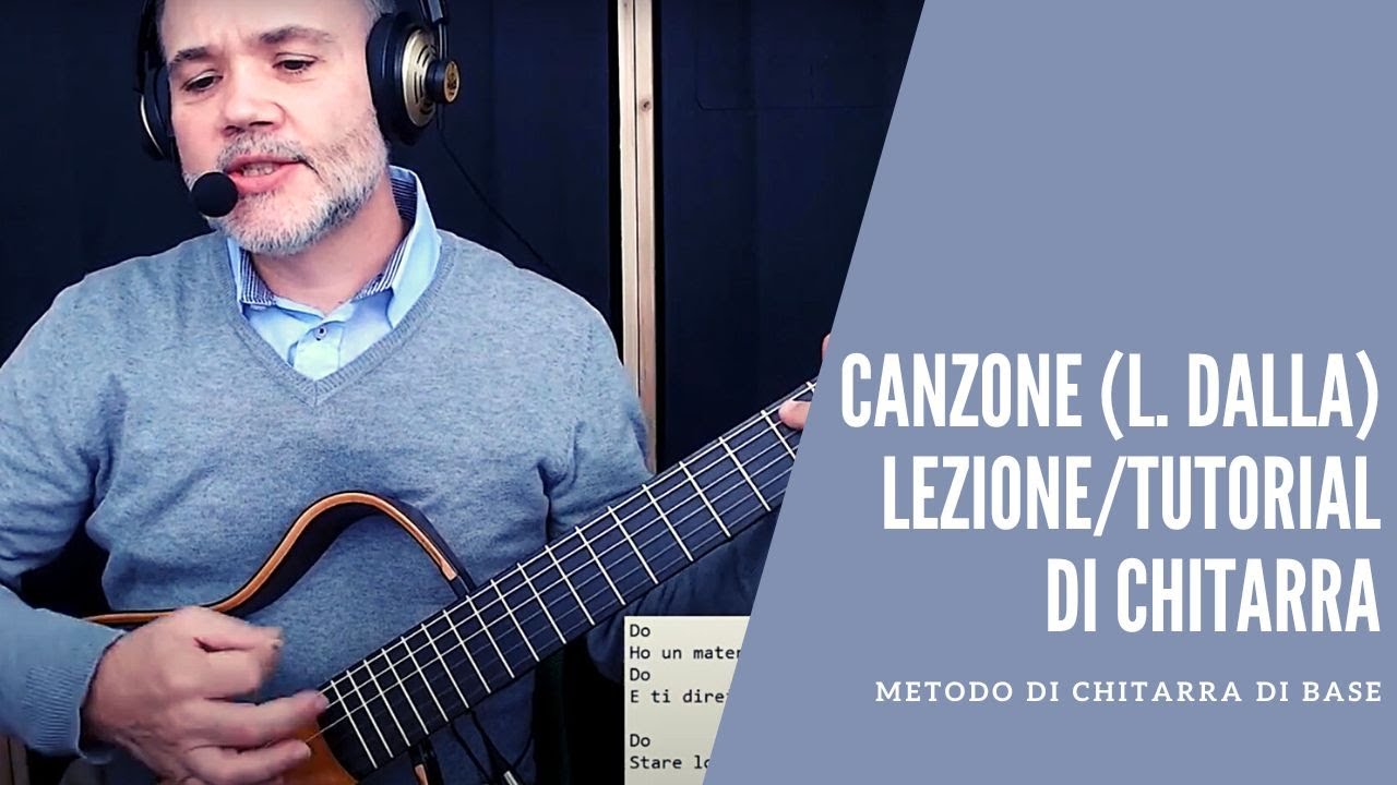 Canzone (L. Dalla)  - lezione/tutorial di chitarra - accompagnamento controtempo