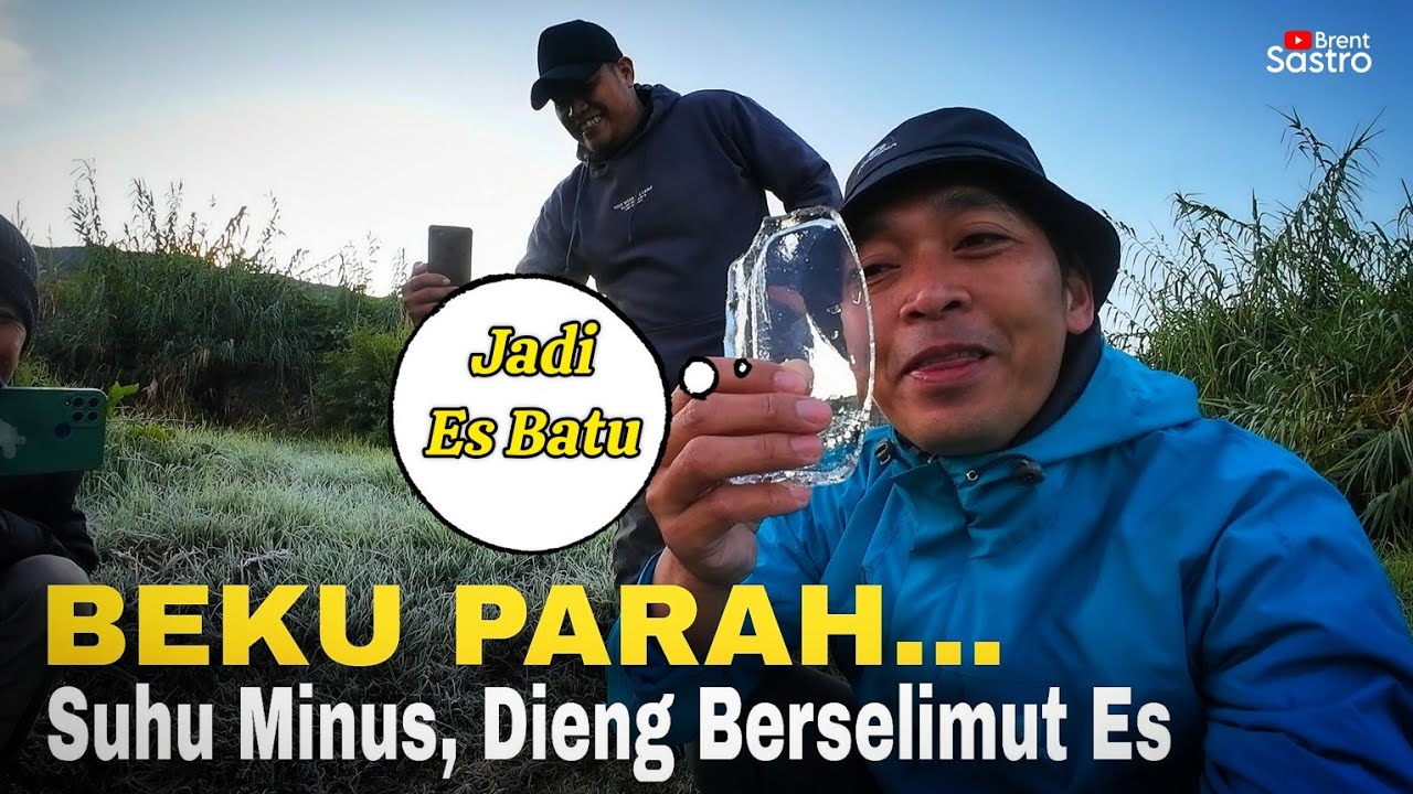 BEKU PARAH... SUHU MINUS,DIENG BERSELIMUTKAN ES
