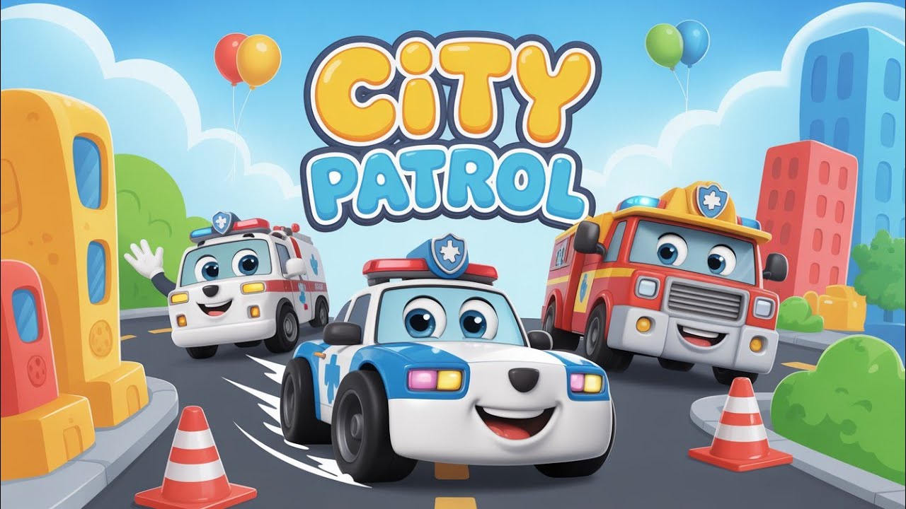 City Patrol Kids Game 🚨 Emergency Rescue Vehicles Gameplay