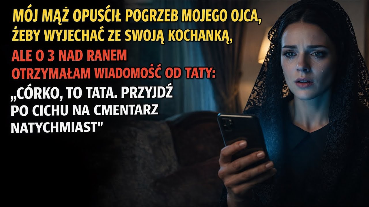Mój mąż opuścił pogrzeb mojego ojca, żeby odejść ze swoją kochanką, ale o 3 nad ranem tata do mnie 