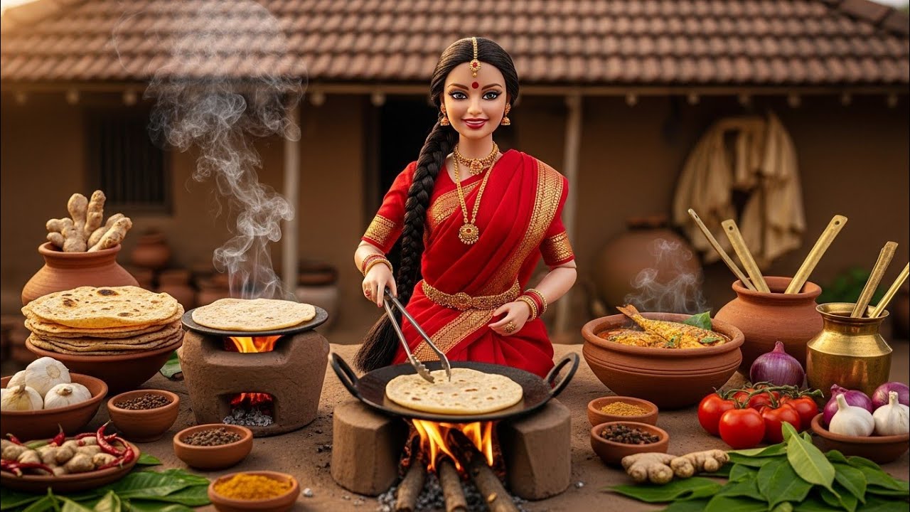 Mini kitchen Miniature |  roti seivathu eppadi cooking #IndianVillage#MiniatureFood#asmr