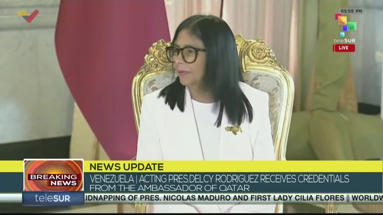 Venezuela | Acting Pres. Delcy Rodriguez receives ambassadors from Qatar, Nicaragua & Italy