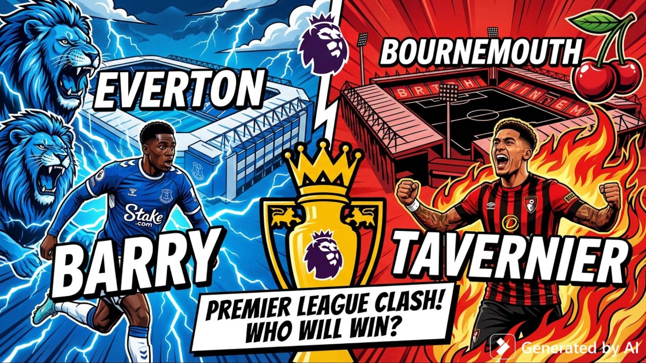 Everton vs Bournemouth Premier League Battle!