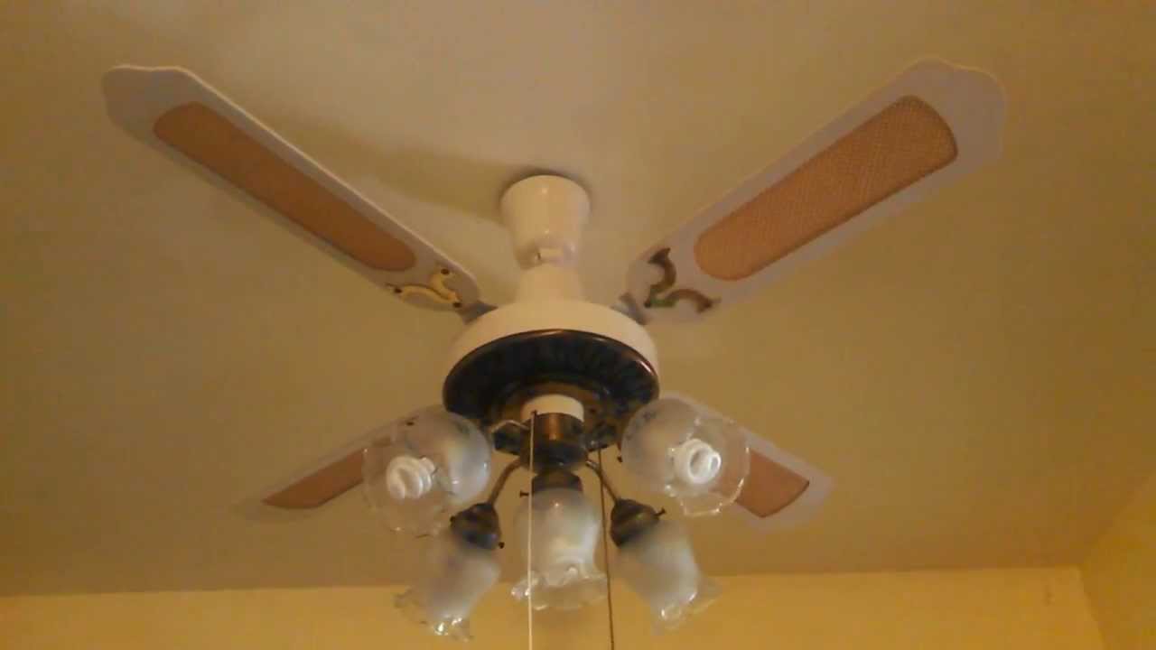 Lasko Ceiling Fan (70s, ornate bottom plate, made in Japan, cane blades sold separately)