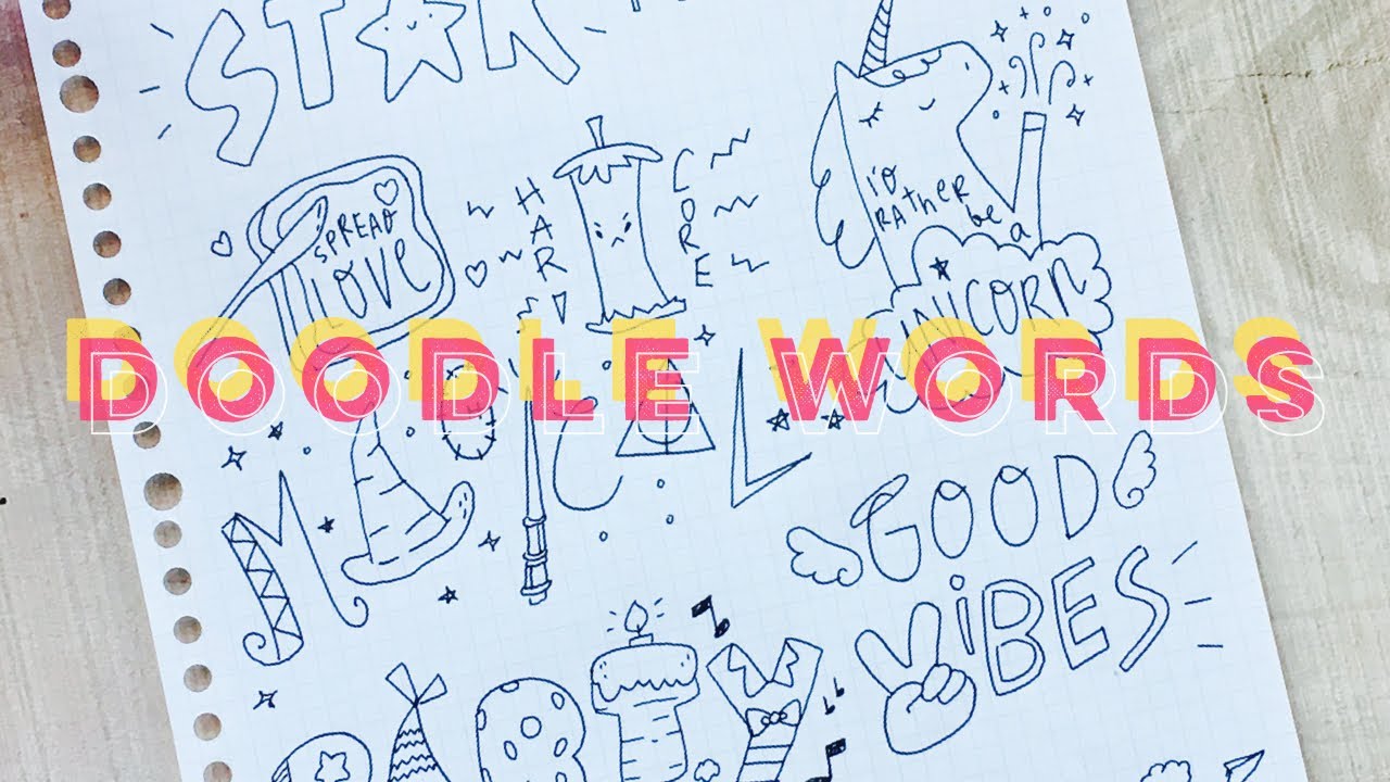 Favourite words into Doodles! | Doodles by Sarah | Doodle Words