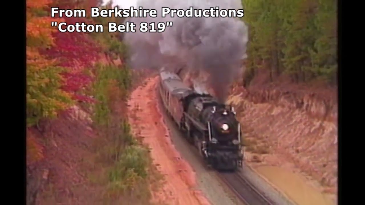 Cotton Belt 819 steam train (clip)