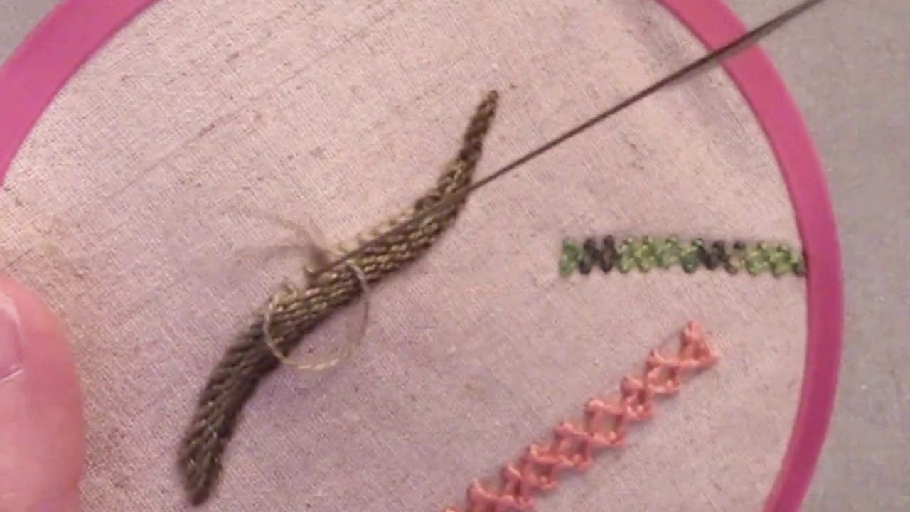 Raised Stem Stitch Band