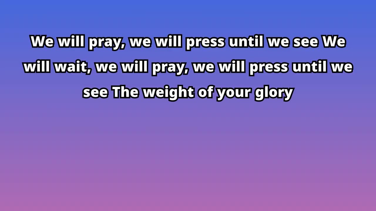 Weight of your Glory - Instrumental