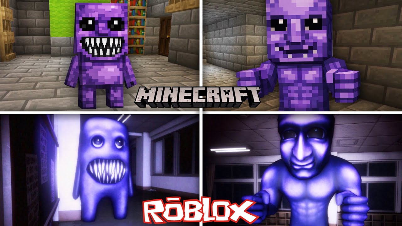 AOONI Nightmare : 1-6 Level Minecraft VS Roblox! ALL JUMPSCARES