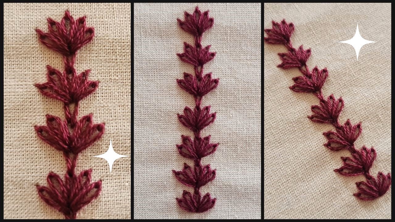 Borderline Design, Hand Embroidery Border Design, Easy Border Design #simplyembroider