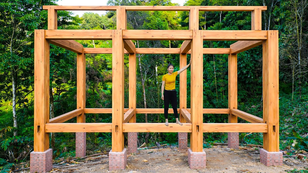 Building the Dream | Young Woman Assembles and Finishes a Solid Timber Frame